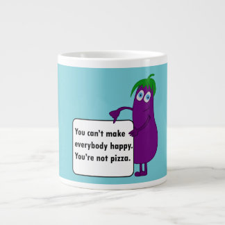 Cartoon-Aubergine lustige Zitat blaue Tasse