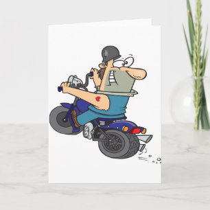 Cartoon auf Motorrad-Grußkarten Karte