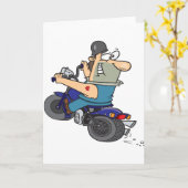 Cartoon auf Motorrad-Grußkarten Karte (Gelbe Blume)