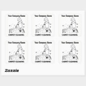 Cartoon-Aufkleber für die Teppichreinigung Quadratischer Aufkleber (Blatt)