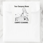 Cartoon-Aufkleber für die Teppichreinigung Quadratischer Aufkleber (Tasche)