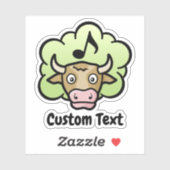 Cartoon-Aufkleber für Kuhmethan Aufkleber (Blatt)