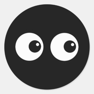 Cartoon-Augen Runder Aufkleber