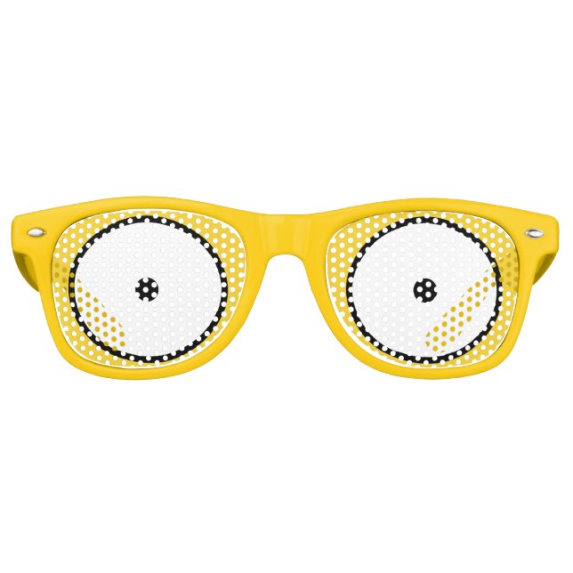Cartoon Augen Wide Gelbe Sonnenbrille (Vorderseite)