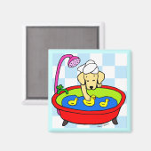 Cartoon aus Gelbbbäumen und Kautschuk Magnet (Vorderseite/Rückseite)