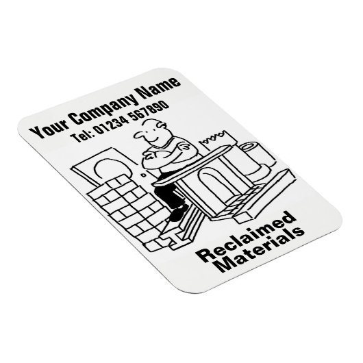 Cartoon aus reclected Materialien. Werbeaktion Magnet (Rechte Seite)