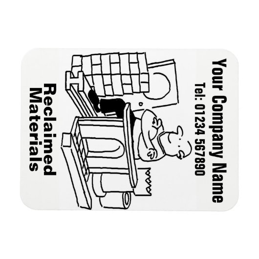 Cartoon aus reclected Materialien. Werbeaktion Magnet (Horizontal)