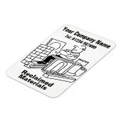 Cartoon aus reclected Materialien. Werbeaktion Magnet (Linke Seite)