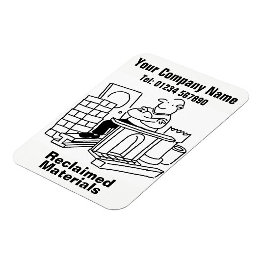 Cartoon aus reclected Materialien. Werbeaktion Magnet (Linke Seite)