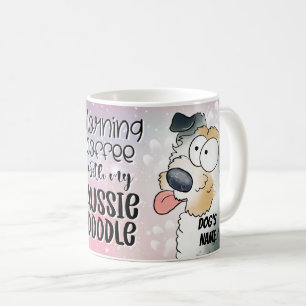 Cartoon Aussie Doodle Dog Pet Kaffeekochsen Tasse, Kaffeetasse