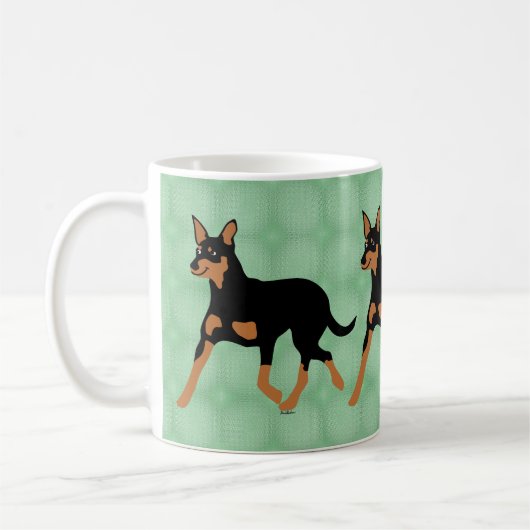 Cartoon Australian Kelpie Trotting 2 Kaffeetasse (Links)