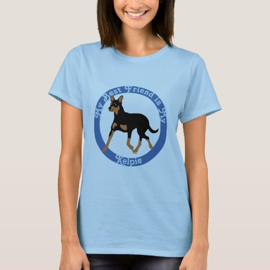 Cartoon Australian Kelpie Trotting 2 T-Shirt (Vorderseite)