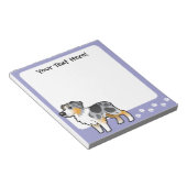 Cartoon Australian Shepherd Notizblock (angewinkelt)