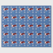 Cartoon Australian Shepherd Running Red 3 Geschenkpapier (Flach)