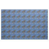 Cartoon Australischer Rinderhund (blau) Stoff (Fat Quarter (45,7 x 55,9 cm))