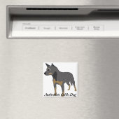 Cartoon Australischer Rinderhund Magnet (In Situ (Geschirrspüler))