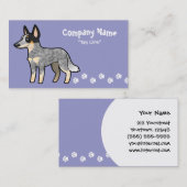 Cartoon-australischer Viehhund/Kelpie Visitenkarte (Vorne/Hinten)