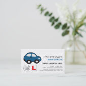 Cartoon Auto, Fahrschule/Lehrerberuf Visitenkarte (Stehend Vorderseite)