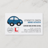 Cartoon Auto, Fahrschule/Lehrerberuf Visitenkarte (Vorderseite)