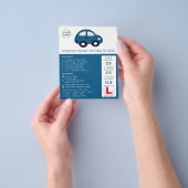 Cartoon Auto, Fahrschule, Lehrerwerbung Flyer (Gruppe)