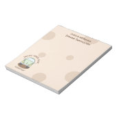 Cartoon Autofahrer Schullehrer Notepad Notizblock (Rotiert)