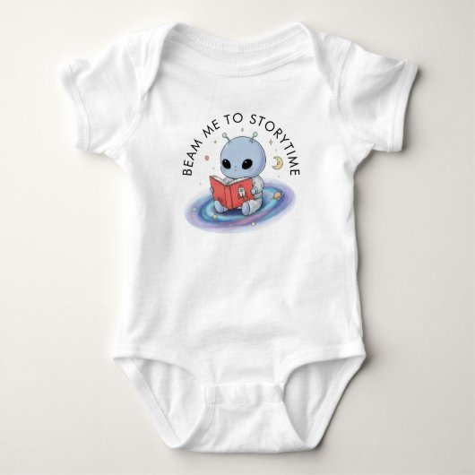 Cartoon Baby Alien Bodysuit Strampler (Vorderseite)