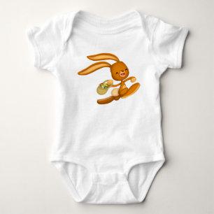 Cartoon Baby Bekleidung - Sonniges Ostern auf der  Strampler