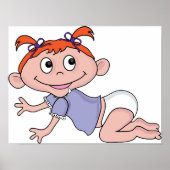Cartoon Baby Crawling Poster (Vorne)