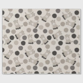 Cartoon Baby Donkeys Gemustert Geschenkpapier (Flach)