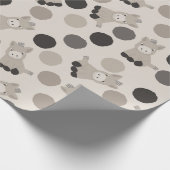 Cartoon Baby Donkeys Gemustert Geschenkpapier (Ecke)