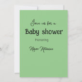 Cartoon Baby Duschkarte Einladung (Rückseite)