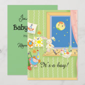 Cartoon Baby Duschkarte Einladung (Vorne/Hinten)