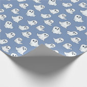 Cartoon Baby Ghosts Blue Wrapping Paper Geschenkpapier (Ecke)