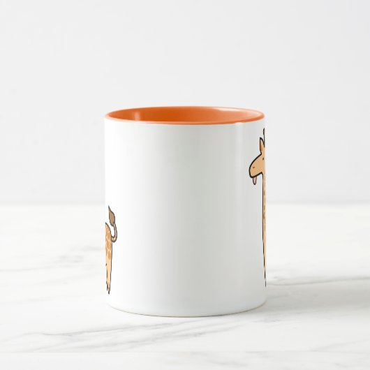 Cartoon Baby Giraffe Tasse (Zentrum)