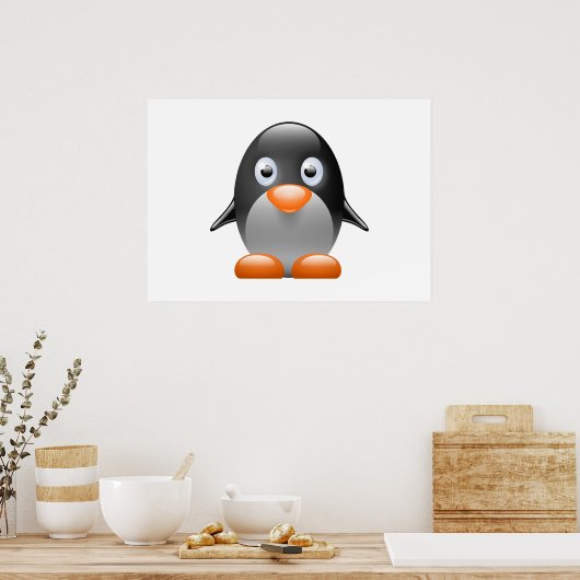 Cartoon Baby Penguin Poster (Küche)