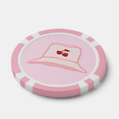 Cartoon-Baby-Rosa-Coque-Cherry-Eimerhut Pokerchips (Einzeln)
