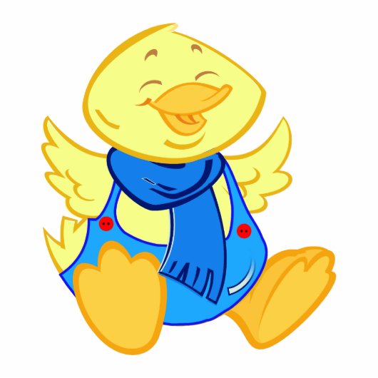 Cartoon Babyente Fotoskulptur / Magnet / Button (Vorne)