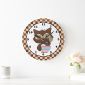 Cartoon Backowl Kitchenuhr Große Wanduhr (Zuhause)