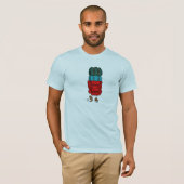 Cartoon-Backpacker mit Big-Backpack T-Shirt (Vorne ganz)