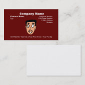 Cartoon Bad Pick up Line Slimy Mustache Typ Visitenkarte (Vorne/Hinten)