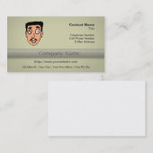 Cartoon Bad Pick up Line Slimy Mustache Typ Visitenkarte (Vorne/Hinten)