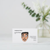 Cartoon Bad Pick up Line Slimy Mustache Typ Visitenkarte (Stehend Vorderseite)