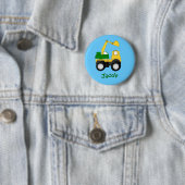 Cartoon-Bagger - personalisiertes Namensgeschenk Button (Beispiel)