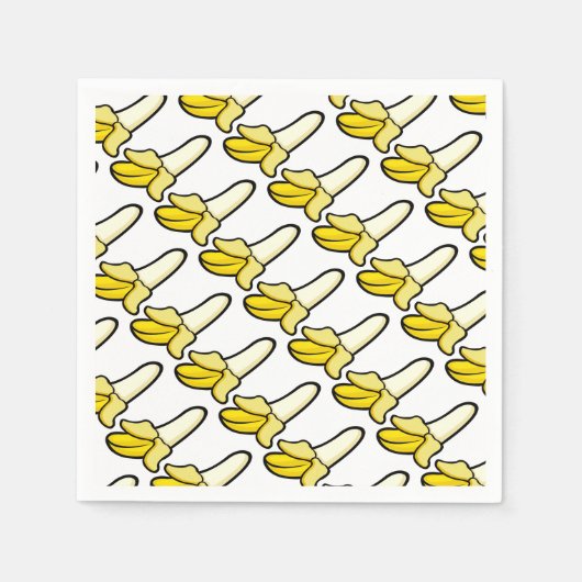 Cartoon Banana Obstpapier Party Napkins Serviette (Vorderseite)
