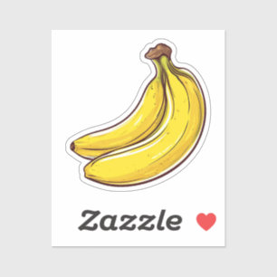 Cartoon-Banane Aufkleber