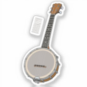 Cartoon Banjo Aufkleber (Vorderseite)