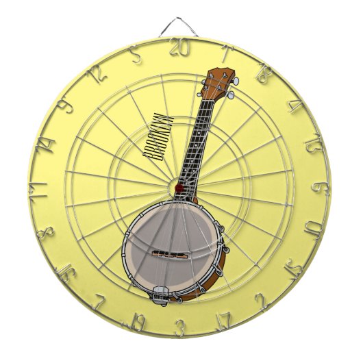 Cartoon Banjo Dartscheibe (vorne)