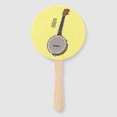 Cartoon Banjo Fächer (Rückseite)