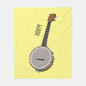 Cartoon Banjo Fleecedecke (Vorderseite)