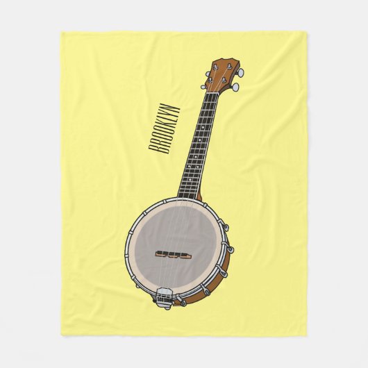 Cartoon Banjo Fleecedecke (Vorderseite)
